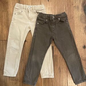 Zara Kids Beige and Brown Jeans - “the slim denim”